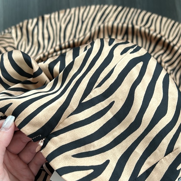 Make Me Yours Satin Maxi Skirt Zebra Medium - Picture 5 of 5